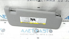 Left sun visor BMW X3 F25 11-17 gray, without hook, crack in the plug mount