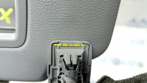 Left sun visor BMW X3 F25 11-17 gray, without hook, crack in the plug mount
