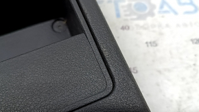 Rear center console trim for VW Tiguan 2009-2018, black, with pocket, scratches