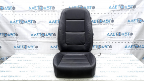 Driver's seat upholstery for VW Tiguan 09-17, black leather, heated, ready to clean