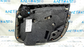 Door trim, front left, Mercedes W213 E 17-23, black leather, beige leather insert, beige leather armrest, without curtain, wood insert, Burmester, with overlays and handle, butt, dented