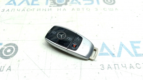 Smart Mercedes W213 E 17-23 key, 4 buttons, keyless, worn, bumps