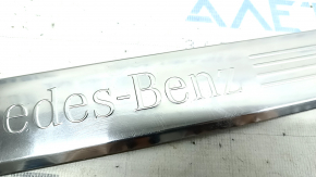 Front right outer door sill trim for Mercedes W213 E 300/350 17-23 chrome, scratches, dents, broken guide
