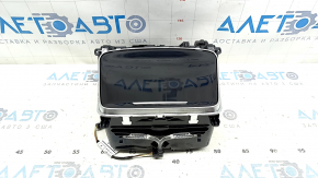 Mercedes W213 E 17-20 center console pocket with cup holders, glossy black, backlit, scratches