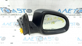 Right side mirror assembly for BMW X3 F25 15-16, 5 pins, turn signal, auto-dimming, heated, graphite, broken housing, crack