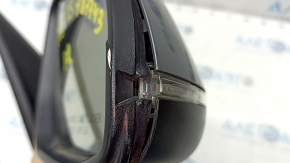 Right side mirror assembly for BMW X3 F25 15-16, 5 pins, turn signal, auto-dimming, heated, graphite, broken housing, crack