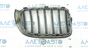 Radiator grill left BMW X3 F25 15-17 nostril, chrome, sand