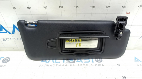 Right visor for Mercedes W213 E 17-20, black, without hook, scratches