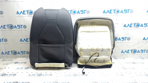 Driver's seat upholstery for Volkswagen ID.4 23-25, black and gray leather with perforation, heated