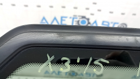 Rear right window, fixed glass, BMW X3 F25 11-17, tinted, matte black, scratches on molding