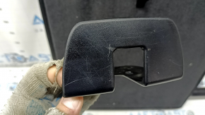 Rear seat backrest, 2nd row, left, BMW X3 F25 11-17, black leather, with seat belt, broken lock cover mount, scratches on the cover