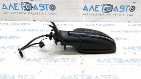 Left side mirror assembly for Audi Q3 8U 15-18, 6+2 pins, turn signal, heated, black