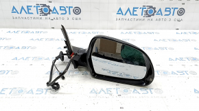 Right side mirror assembly for Audi Q3 8U 15-18, 6+2 pins, turn signal, heated, black