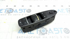 Front left window lift control for Infiniti Q50 14-20, graphite with chrome, 4-speed, chrome trim
