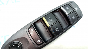 Front left window lift control for Infiniti Q50 14-20, graphite with chrome, 4-speed, chrome trim