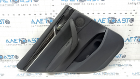 Rear left door panel assembly for BMW X3 F25 11-17, black leather without curtain, black armrest and code insert, Anthracite molding, scratches, nicks, needs cleaning