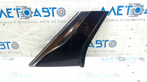 Left rear fender trim for Chevrolet Bolt 17-21, gloss black, chrome molding, broken fasteners