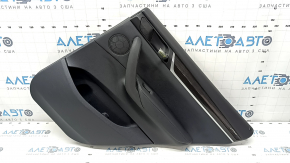 Rear right door panel assembly for BMW X3 F25 11-17, black leather without curtain, black armrest and code insert, Anthracite molding, scratches