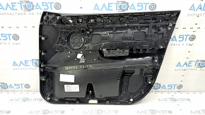 Front left door panel assembly BMW X3 F25 11-17 black leather, armrest and code insert black, Anthracite molding, scratches, broken handle