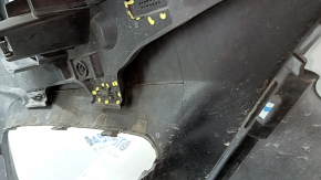 Bare front bumper BMW X3 F25 15-17 without park assist under LED fog lights, graphite, broken fasteners, scratches