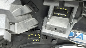 Bare front bumper BMW X3 F25 15-17 without park assist under LED fog lights, graphite, broken fasteners, scratches
