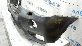 Bare front bumper BMW X3 F25 15-17 without park assist under LED fog lights, graphite, broken fasteners, scratches