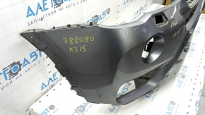 Bare front bumper BMW X3 F25 15-17 without park assist under LED fog lights, graphite, broken fasteners, scratches