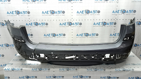 Bare rear bumper BMW X3 F25 15-17 for parking sensors, graphite, broken, missing fragments, scratches, broken fasteners