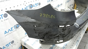 Bare rear bumper BMW X3 F25 15-17 for parking sensors, graphite, broken, missing fragments, scratches, broken fasteners