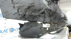 Bare rear bumper BMW X3 F25 15-17 for parking sensors, graphite, broken, missing fragments, scratches, broken fasteners