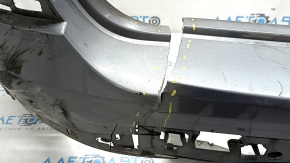 Bare rear bumper BMW X3 F25 15-17 for parking sensors, graphite, broken, missing fragments, scratches, broken fasteners