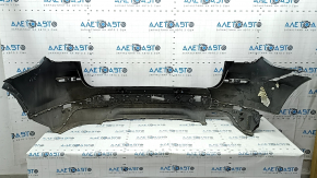 Bare rear bumper BMW X3 F25 15-17 for parking sensors, graphite, broken, missing fragments, scratches, broken fasteners