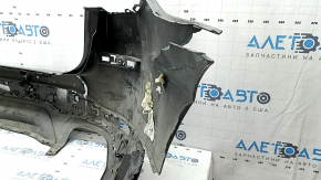 Bare rear bumper BMW X3 F25 15-17 for parking sensors, graphite, broken, missing fragments, scratches, broken fasteners