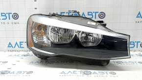 BMW X3 F25 15-17 halogen front right headlight, broken mount, spider web