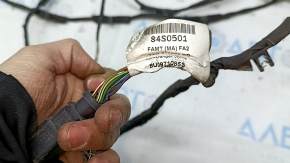 Audi Q3 8U 16-18 front bumper wiring for parking sensors, side lights, and temperature sensor