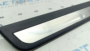 Front right outer door sill plate for Infiniti Q50 14-20, black, chrome, chrome bumps, scratches