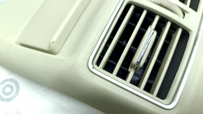 Infiniti Q50 14-20 rear center console trim, beige, with deflector and ashtray, bumpers