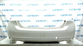 Infiniti Q50 18-20 rear bumper without parking sensors, white, scratches