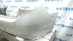 Infiniti Q50 18-20 rear bumper without parking sensors, white, scratches