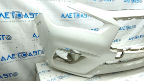 Infiniti Q50 18-20 front bumper without parking sensors, white, scratches