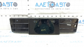 Audi Q3 8U 16-17 black gloss radiator grille trim, for a solid bumper, non-factory holes, sand