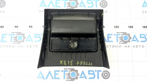 Rear center console trim for BMW X3 F25 11-17 black, 2 pieces, for cigarette lighter, broken fasteners