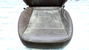 Driver's seat upholstery for Audi Q3 8U 15-18, brown leather, heated, water-resistant, dry-cleanable