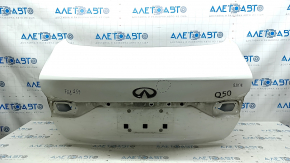 Infiniti Q50 18-20 trunk lid, white, QAB, dented