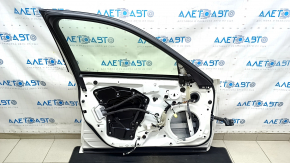 Infiniti Q50 14-20 front left door assembly, white, keyless, bumpers