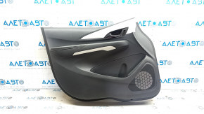Door trim panel, front left, Chevrolet Bolt 17 - dark gray, rubber armrest, white plastic insert, no lock button, scratches
