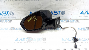 Left side mirror assembly for Chevrolet Bolt 17-19, 5 pins, black with chrome molding