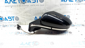 Left side mirror assembly for Chevrolet Bolt 17-19, 5 pins, black with chrome molding