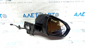 Right side mirror assembly for Chevrolet Bolt 17-19, 5 pins, black with chrome molding