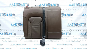 Rear seat, 2nd row, upper right, Audi Q3 8U 15-18, brown leather, with belt, dry-cleanable, broken armrest opening handle mount